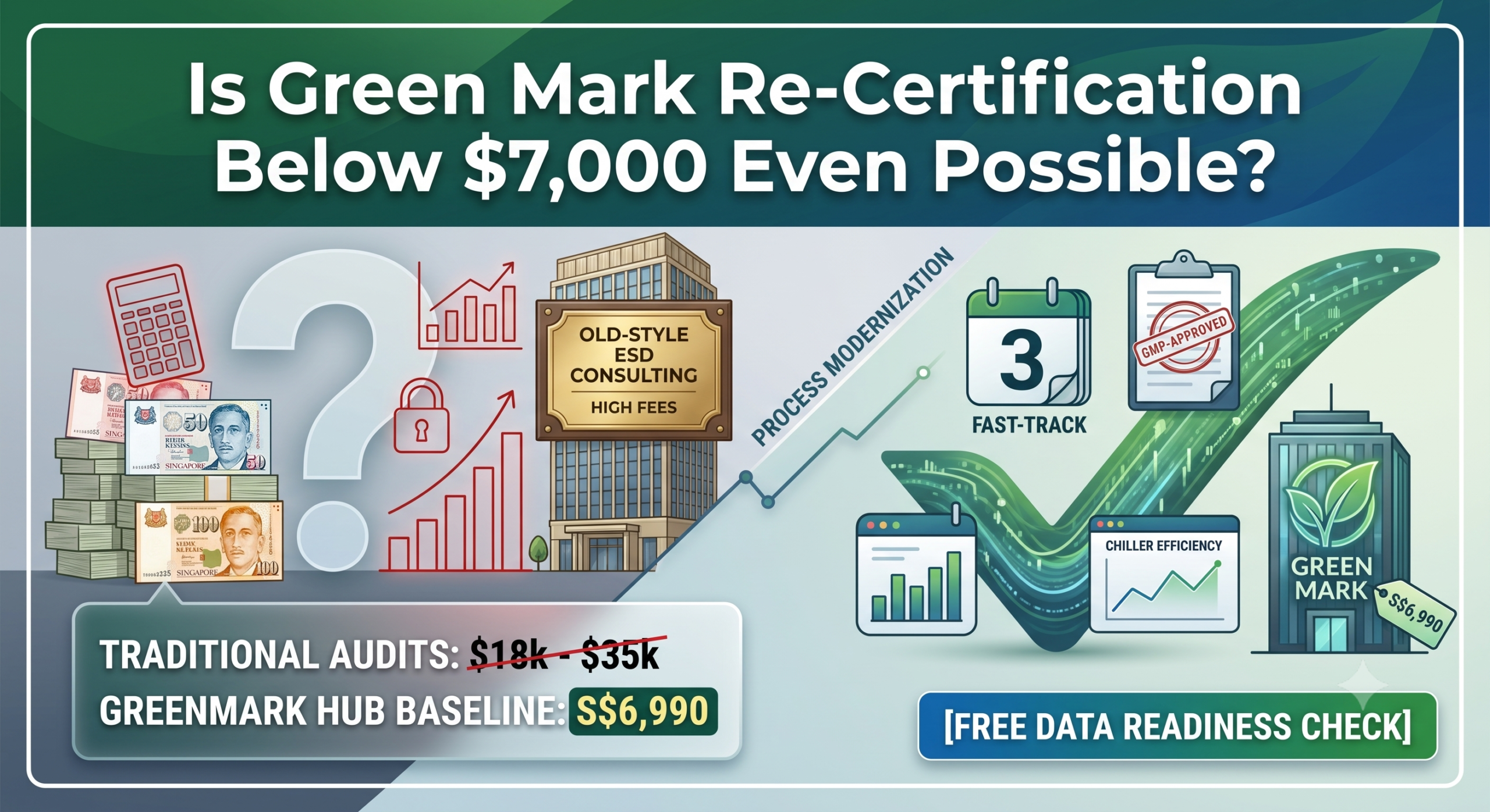 Is Green Mark Re-Certification Below $7,000 Even Possible?